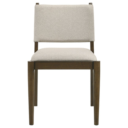 Silla de comedor tapizada Ottowa marrón (juego de 2)