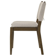 Silla de comedor tapizada Ottowa marrón (juego de 2)