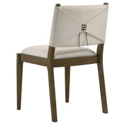 Silla de comedor tapizada Ottowa marrón (juego de 2)