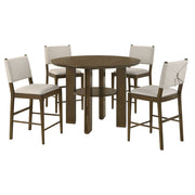 Juego de comedor redondo Ottowa de altura de mostrador marrón