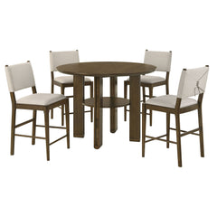 Juego de comedor redondo Ottowa de altura de mostrador marrón