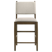 Silla auxiliar tapizada Ottowa marrón (juego de 2)