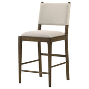 Silla auxiliar tapizada Ottowa marrón (juego de 2)