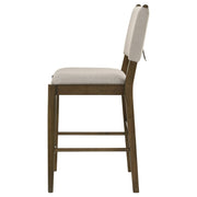 Silla auxiliar tapizada Ottowa marrón (juego de 2)