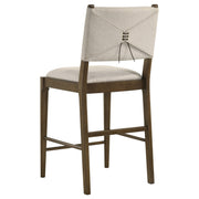 Silla auxiliar tapizada Ottowa marrón (juego de 2)