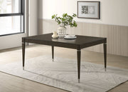 Mesa de comedor extensible Reseda de 81 pulgadas, color marrón ceniza