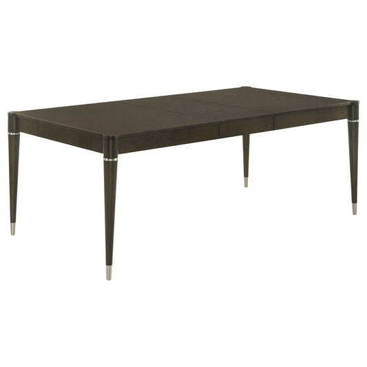 Mesa de comedor extensible Reseda de 81 pulgadas, color marrón ceniza