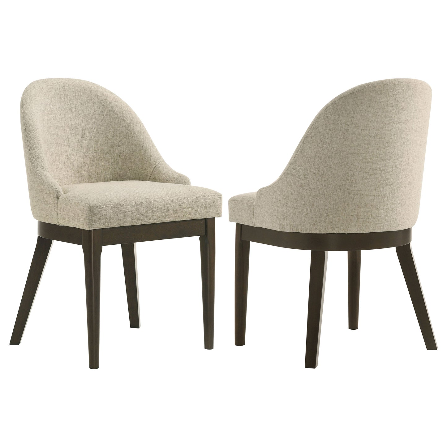 Reseda Beige Upholstered Dining Chairs Set of Two