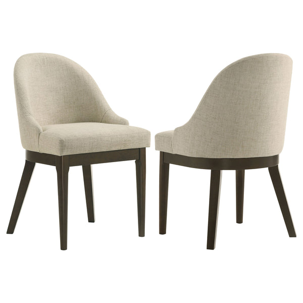 Reseda Beige Upholstered Dining Chairs Set of Two