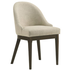 Reseda Beige Upholstered Dining Chairs Set of Two