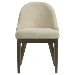 Reseda Beige Upholstered Dining Chairs Set of Two