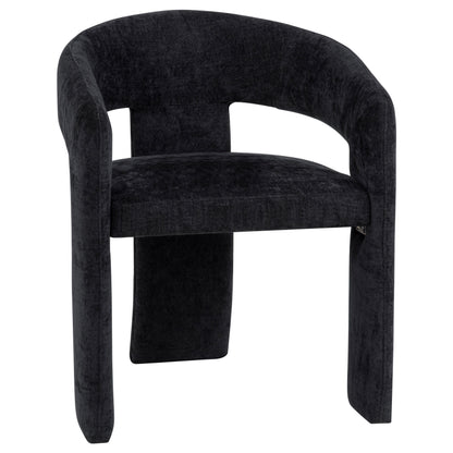 Carlow Upholstered Dining Arm Chair Black (Set of 2)