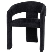Carlow Upholstered Dining Arm Chair Black (Set of 2)
