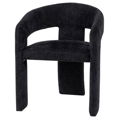 Carlow Upholstered Dining Arm Chair Black (Set of 2)