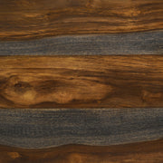 Mesa de comedor Neve de 80 pulgadas con borde natural de sheesham gris