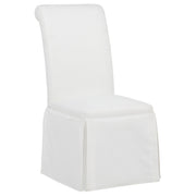 Shawna Upholstered Skirted Side Chair White (Set of 2)