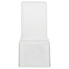 Shawna Upholstered Skirted Side Chair White (Set of 2)