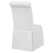 Shawna Upholstered Skirted Side Chair White (Set of 2)