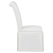 Shawna Upholstered Skirted Side Chair White (Set of 2)