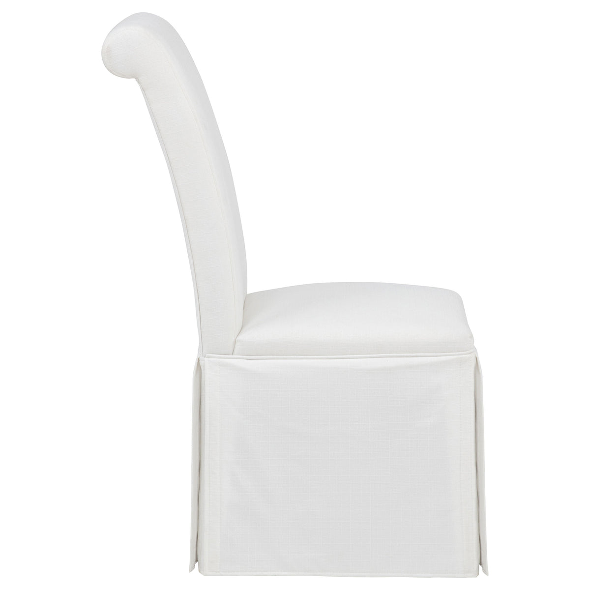 Shawna Upholstered Skirted Side Chair White (Set of 2)