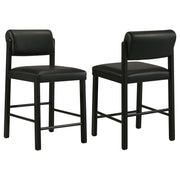 Kehoe Upholstered Counter Height Chair Black (Set of 2)