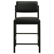 Kehoe Upholstered Counter Height Chair Black (Set of 2)