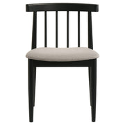 Hamlyn 5-piece Round Wood Dining Set Wheat and Black