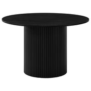 Hamlyn 47-inch Round Wood Dining Room Table Black