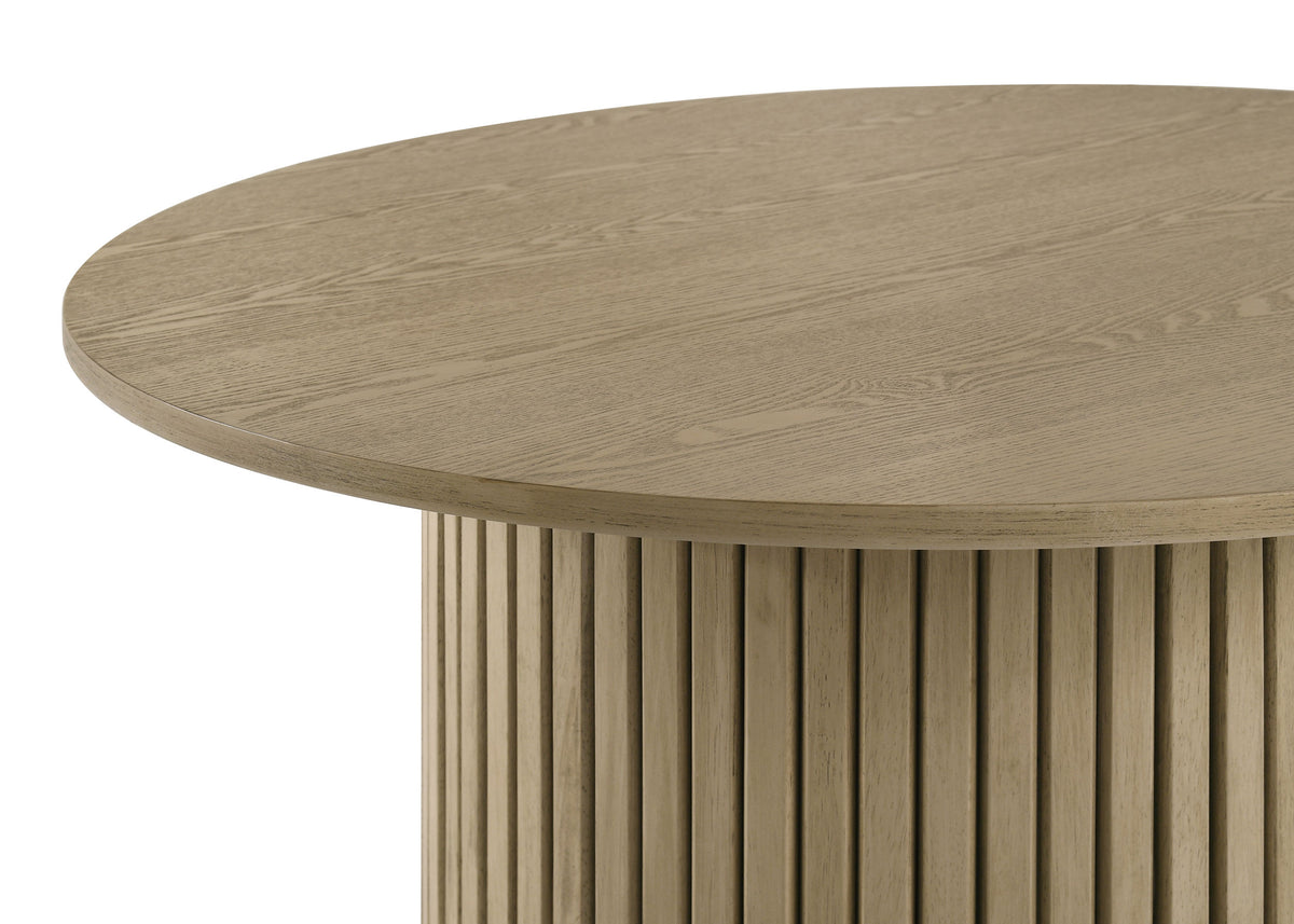 Hamlyn 5-piece Round Wood Dining Set Black and Natural Oak