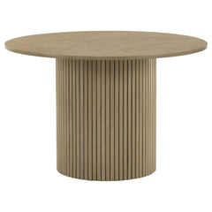 Hamlyn 47-inch Round Wood Dining Room Table Natural Oak