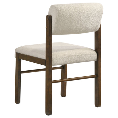 Hamlyn 5-piece Round Wood Dining Set Cream and Walnut
