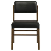 Hamlyn 5-piece Round Wood Dining Set Black and Walnut