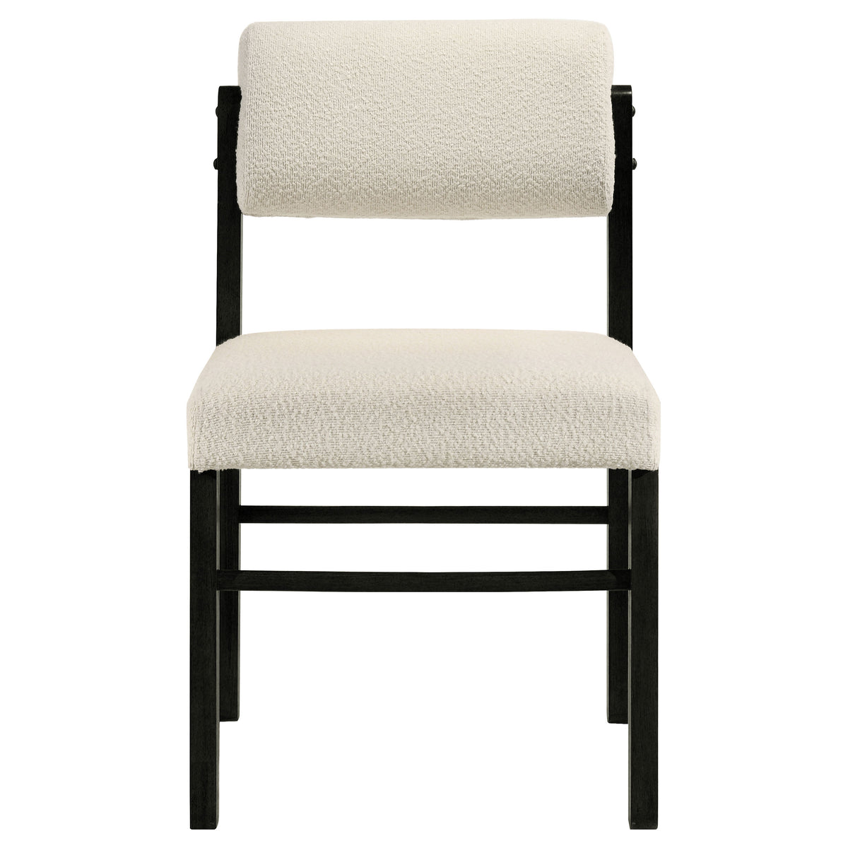 Kehoe Upholstered Dining Side Chair Cream and Black (Set of 2)