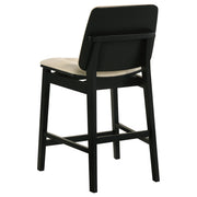 Hamlyn 5-piece Round Wood Counter Height Dining Set Cream and Black