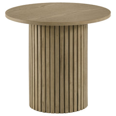Hamlyn 43-inch Round Wood Counter Height Dining Table Natural Oak