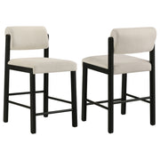 Kehoe Upholstered Counter Height Chair Cream and Black (Set of 2)