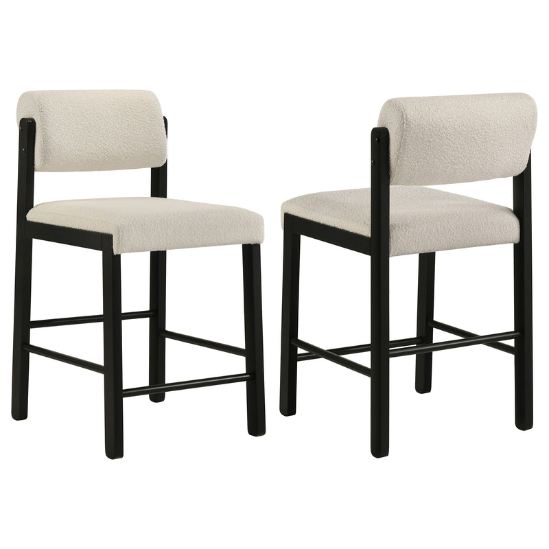 Kehoe Upholstered Counter Height Chair Cream and Black (Set of 2)
