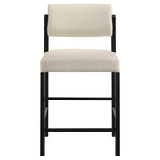 Kehoe Upholstered Counter Height Chair Cream and Black (Set of 2)