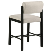 Kehoe Upholstered Counter Height Chair Cream and Black (Set of 2)