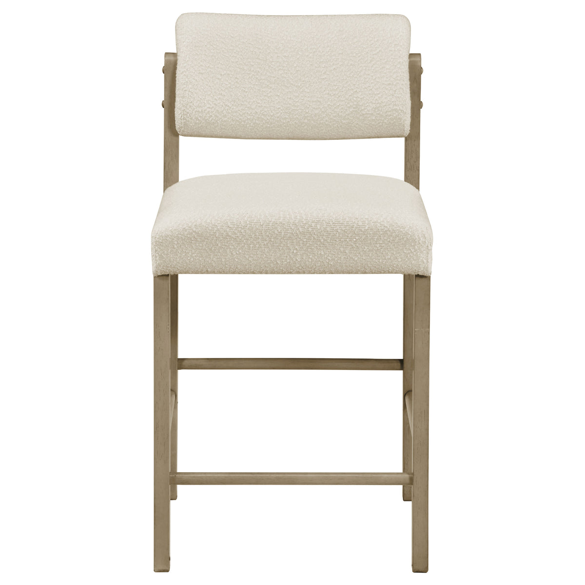 Kehoe Upholstered Counter Height Chair Cream and Natural Oak (Set of 2)