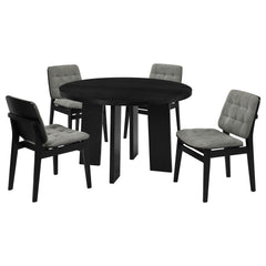 Strouse 5-piece Dining Set Grey and Black