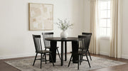 Strouse 5-piece Dining Set Black