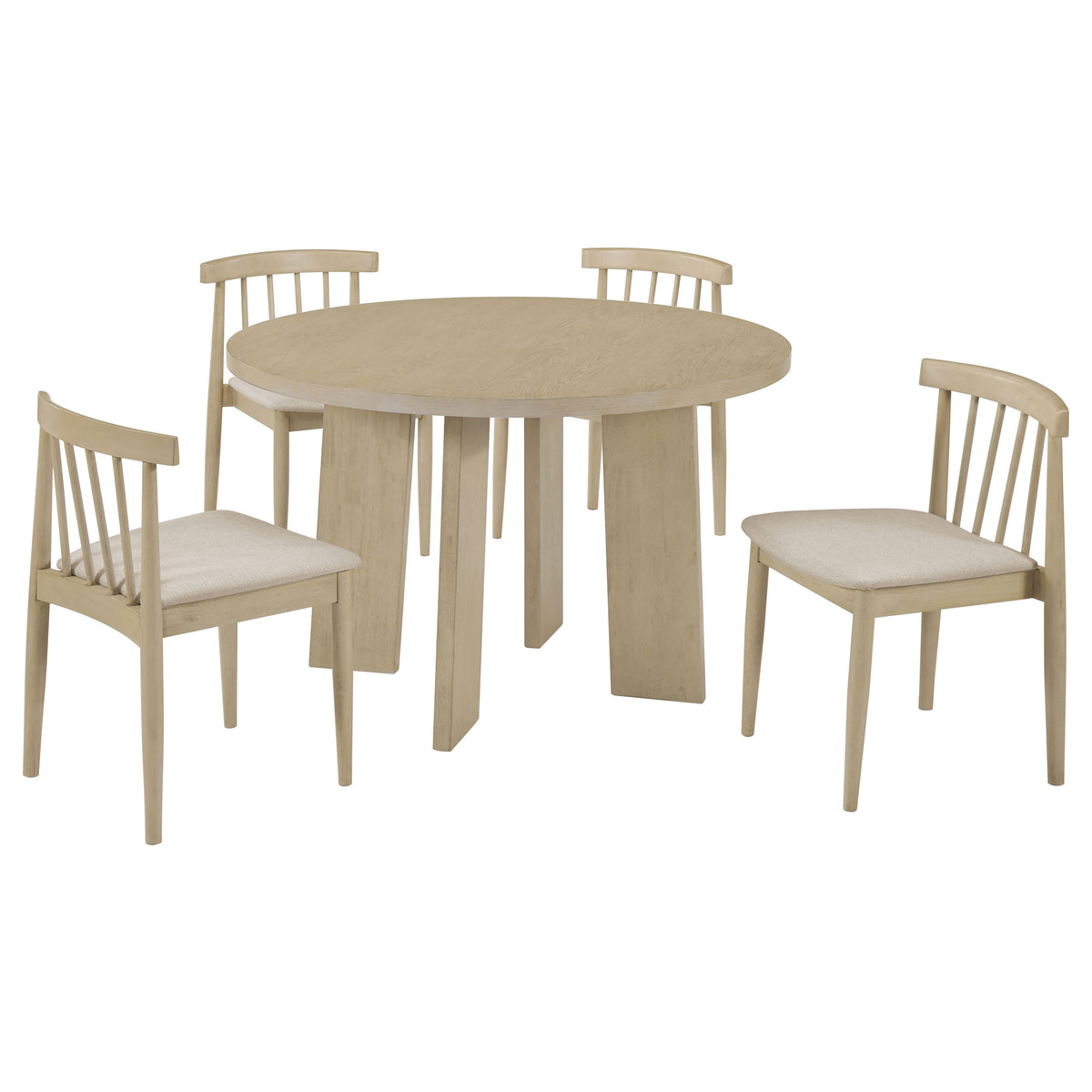 Strouse 5-piece Dining Set Wheat and Natural Oak