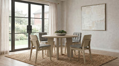 Strouse 5-piece Dining Set Grey and Natural Oak