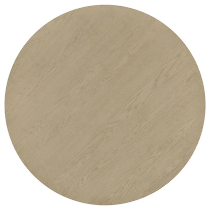 Strouse 47-inch Round Wood Dining Room Table Natural Oak