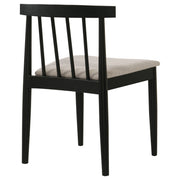 Cullen Dining Side Chair Upholstered Seat Black (Set of 2)
