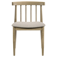 Cullen Dining Side Chair Upholstered Seat Natural Oak (Set of 2)