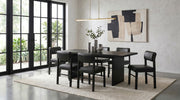 Decker 7-piece 82-inch Rectangular Dining Set Black