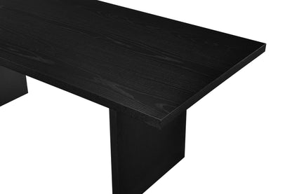 Decker 82-inch Rectangular Wood Dining Table Black