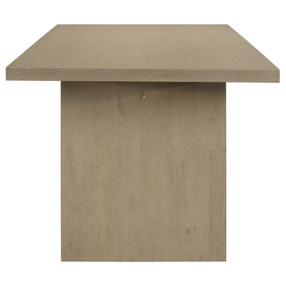 Decker 7-piece 82-inch Rectangular Dining Set Cream and Natural Oak